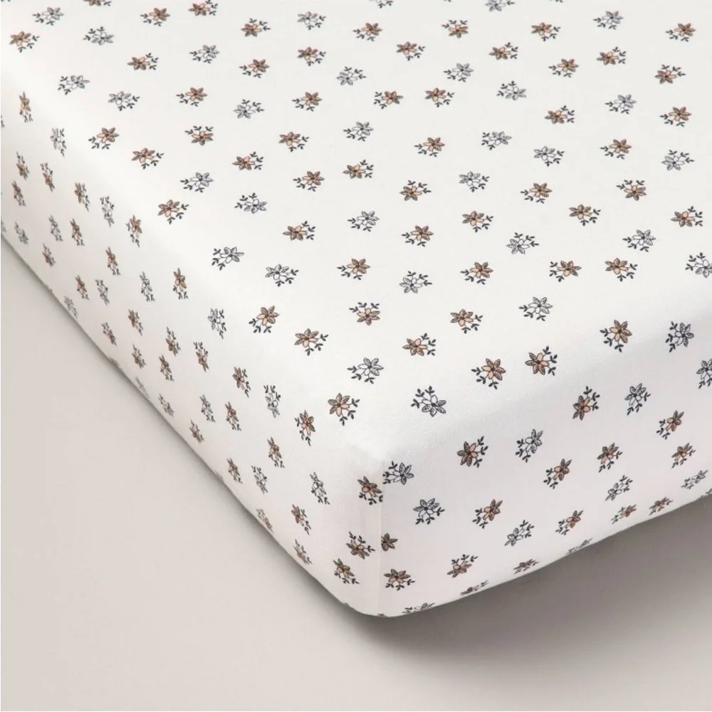 Floral Cotton Percale Fitted Crib Sheet - Hearth & Hand™ with Magnolia